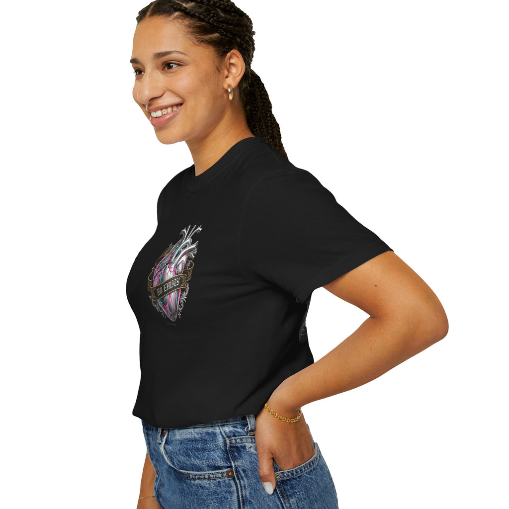 Anatomical Heart Graphic Tee — 'No Lovers' Vintage Tattoo Style T-Shirt