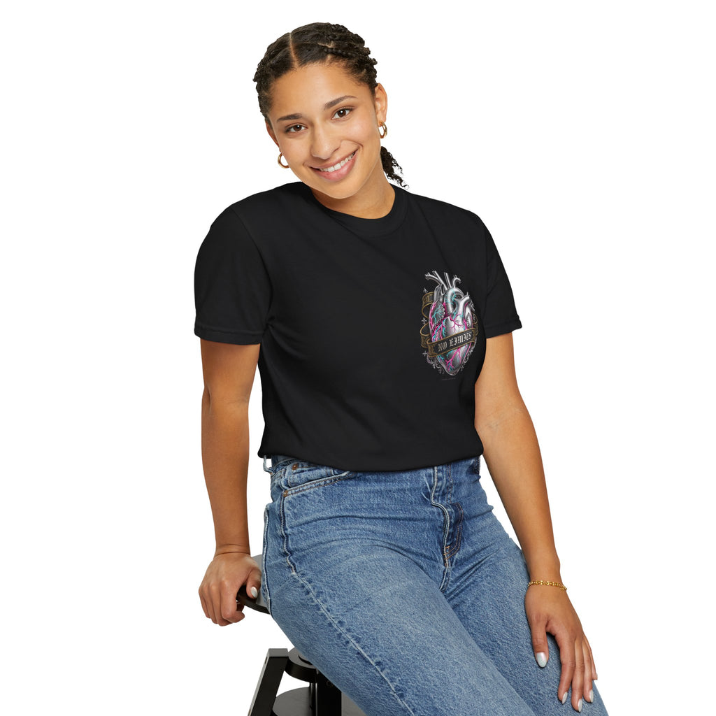 Anatomical Heart Graphic Tee — 'No Lovers' Vintage Tattoo Style T-Shirt