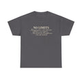 No Limits Inspirational Tee — Minimal Motivational Graphic T-Shirt