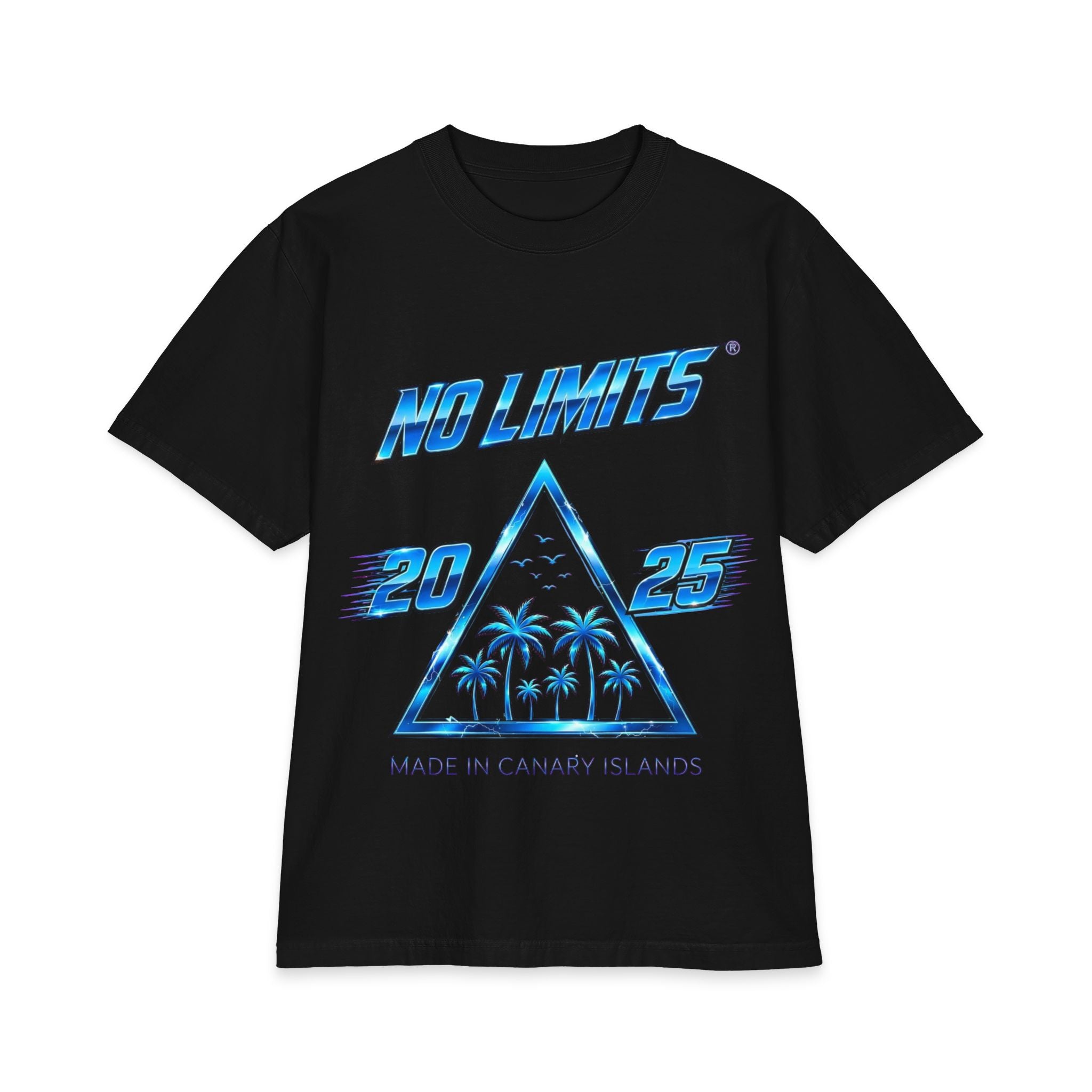 No Limits 2025 Palm Triangle T-Shirt — Made in Canary Islands