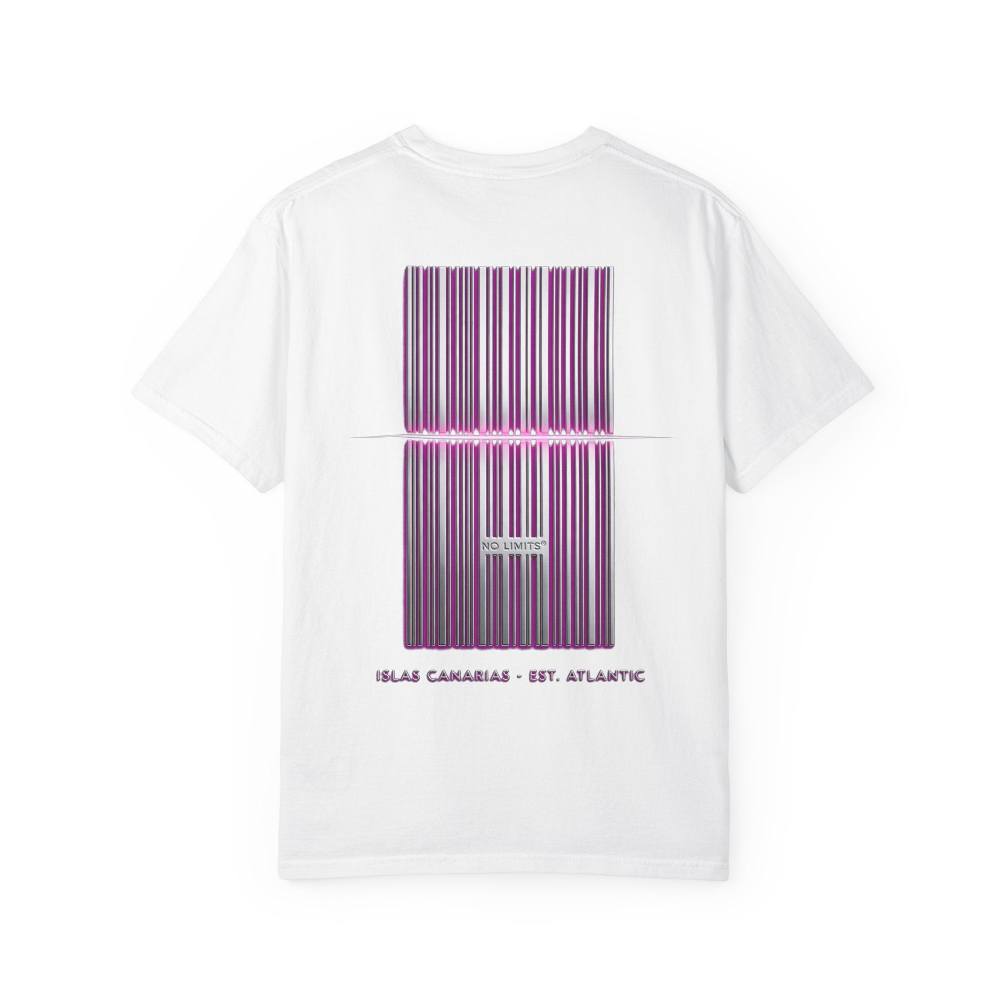 Barcode Waves T-Shirt — 'Islas Canarias • Est. Atlantic' Graphic Tee