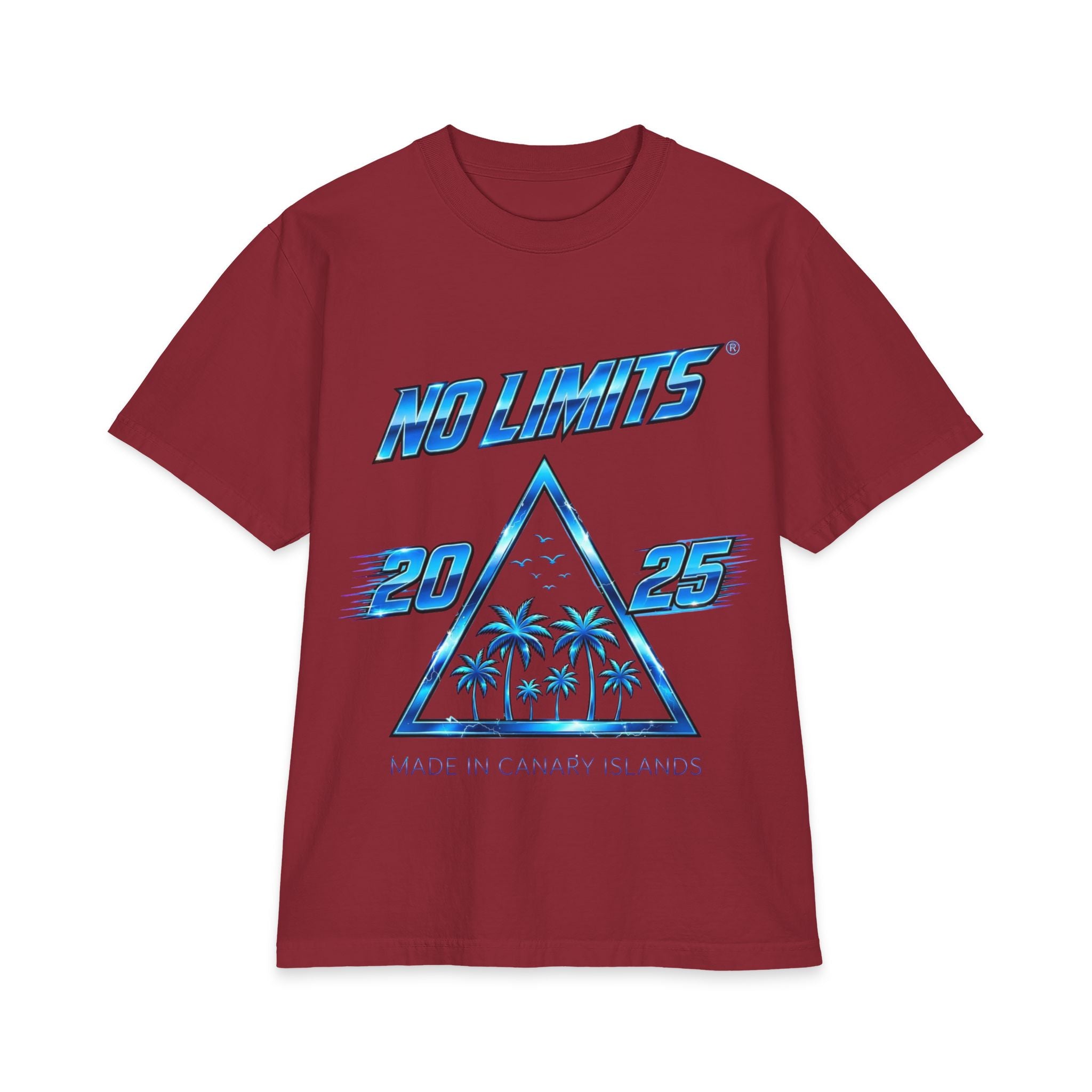 No Limits 2025 Palm Triangle T-Shirt — Made in Canary Islands