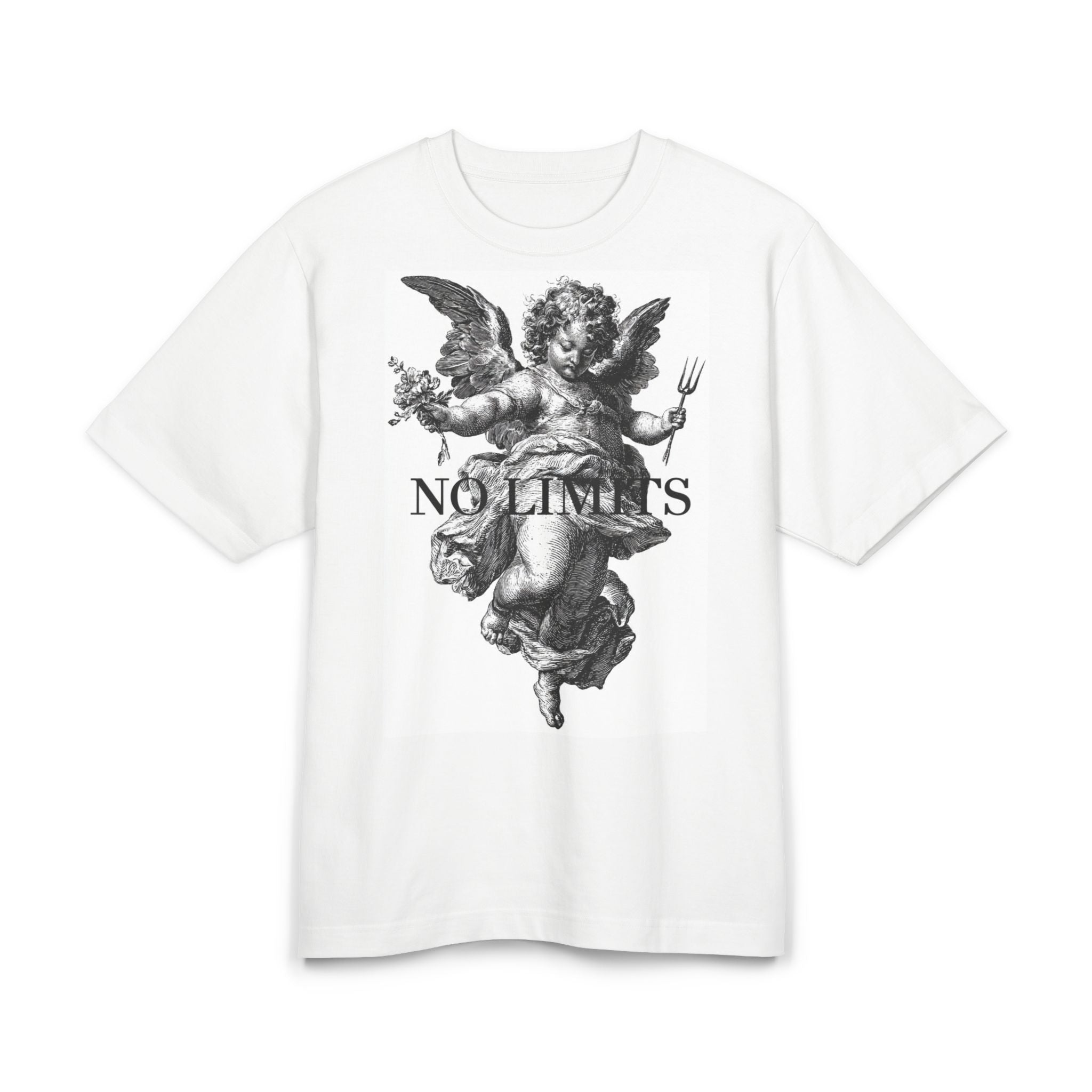 Cherub Graphic Tee "No Limits" – Vintage Angel Streetwear T-Shirt