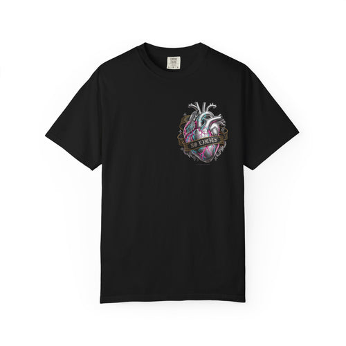 Anatomical Heart Graphic Tee — 'No Lovers' Vintage Tattoo Style T-Shirt