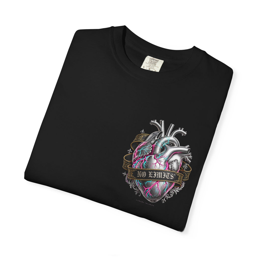 Anatomical Heart Graphic Tee — 'No Lovers' Vintage Tattoo Style T-Shirt