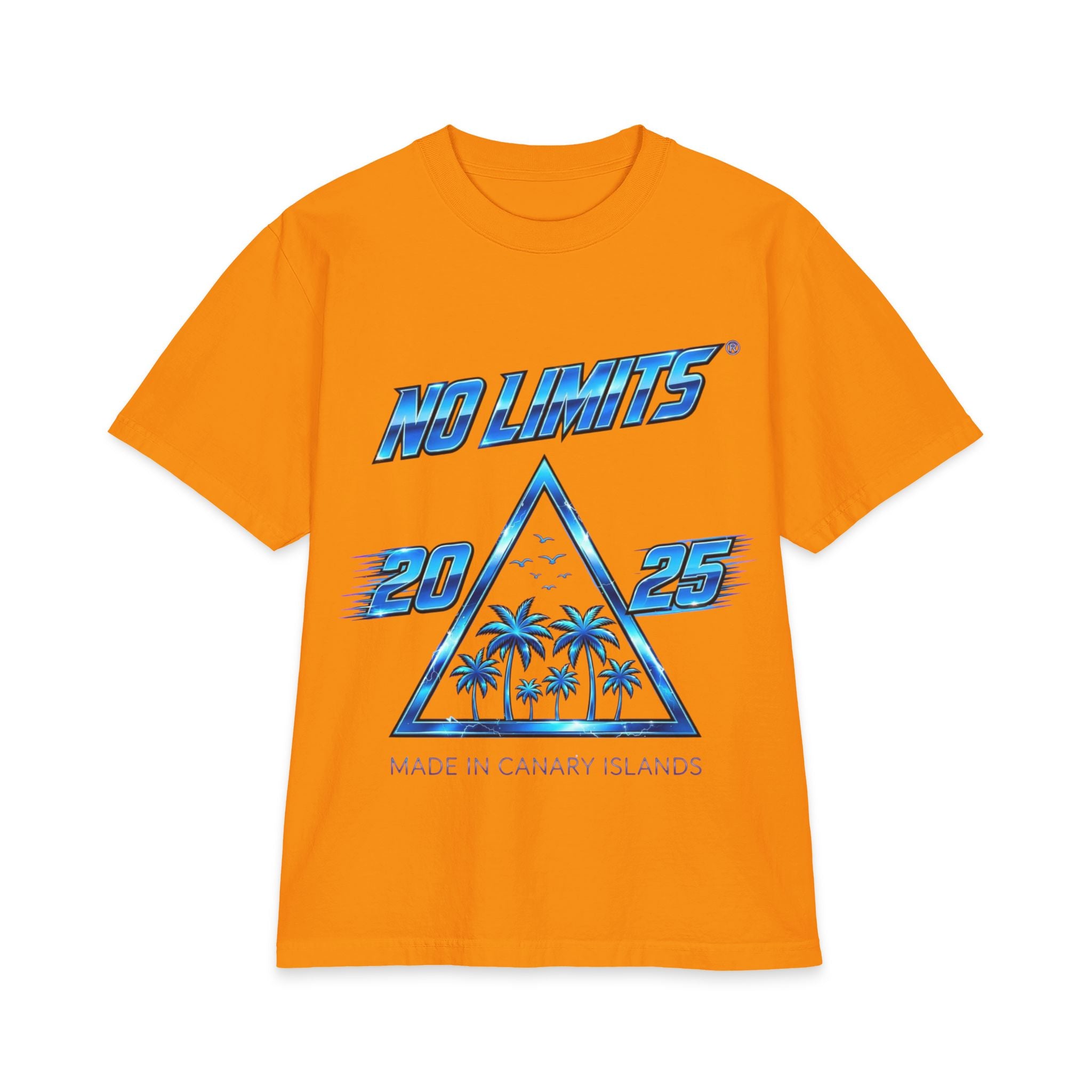 No Limits 2025 Palm Triangle T-Shirt — Made in Canary Islands