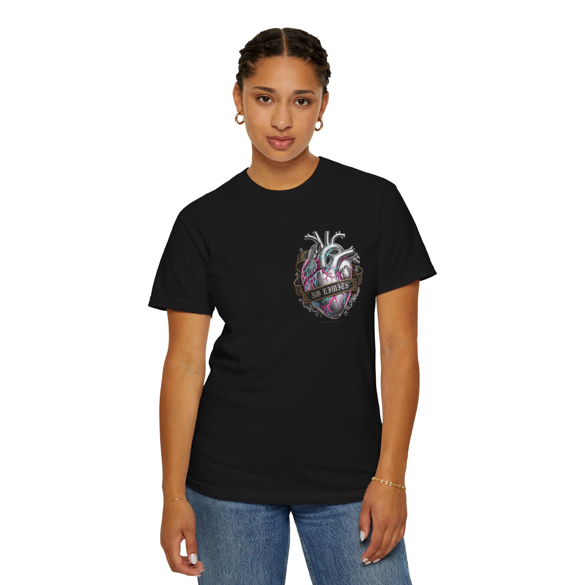 Anatomical Heart Graphic Tee — 'No Lovers' Vintage Tattoo Style T-Shirt