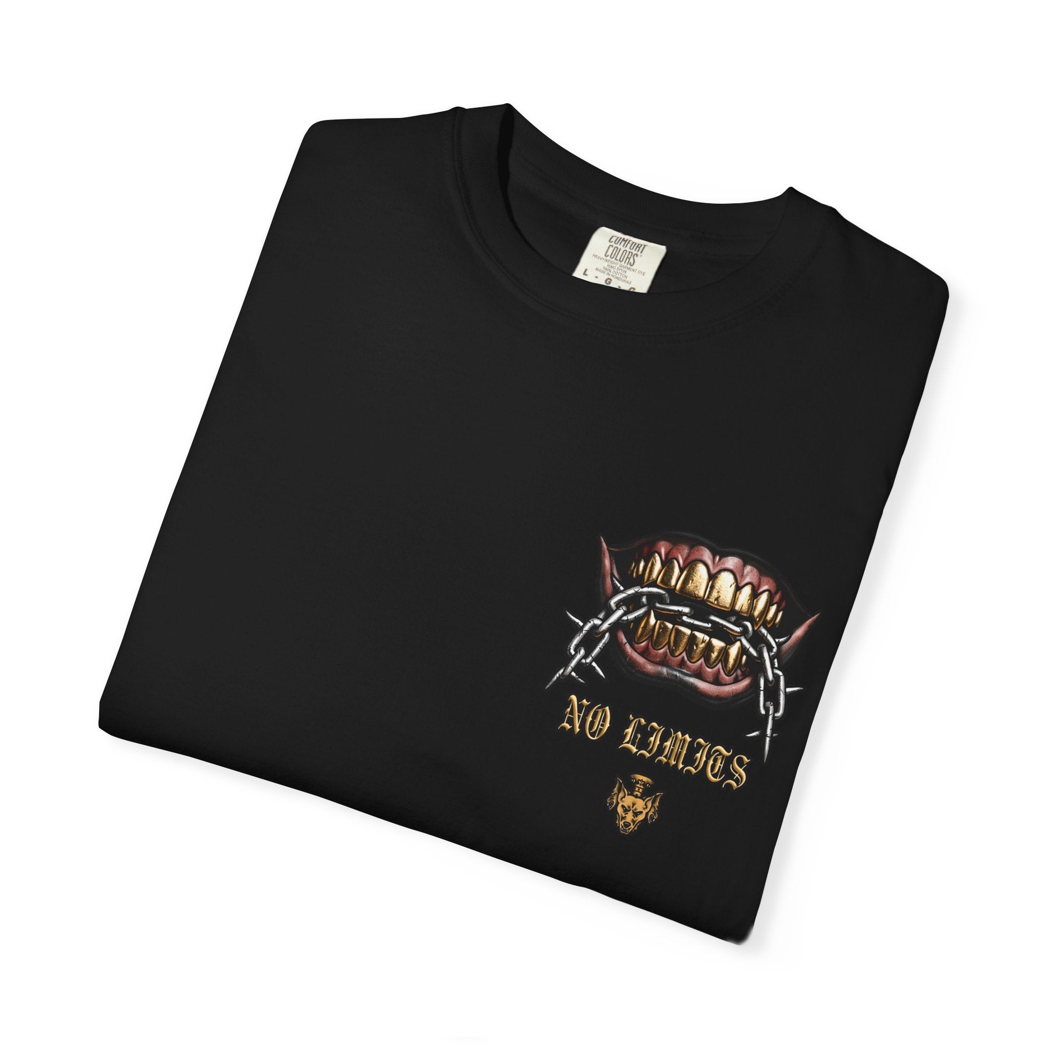 No Limits Hellhound Club T‑Shirt — Triple-Headed Wolf Graphic Tee