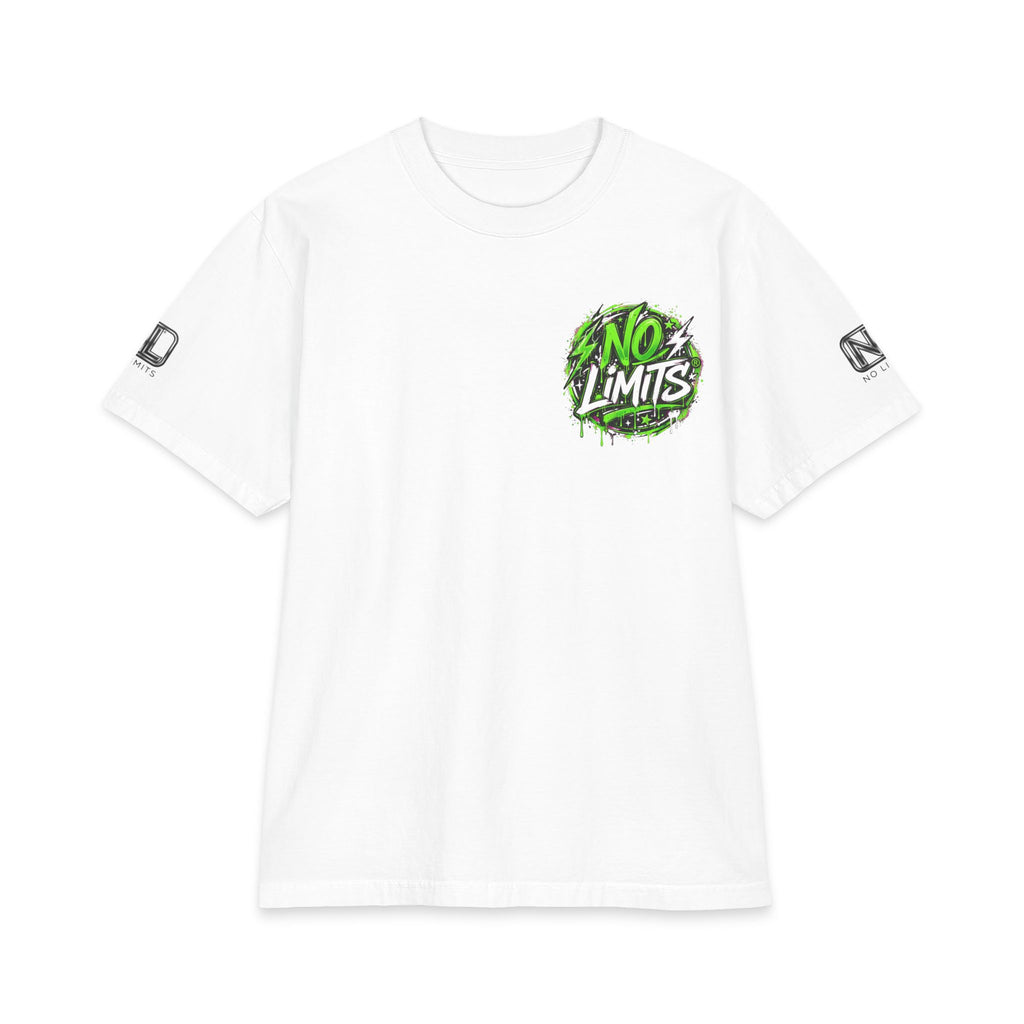 No Limits Graphic Tee — Bold Neon Streetwear Short Sleeve