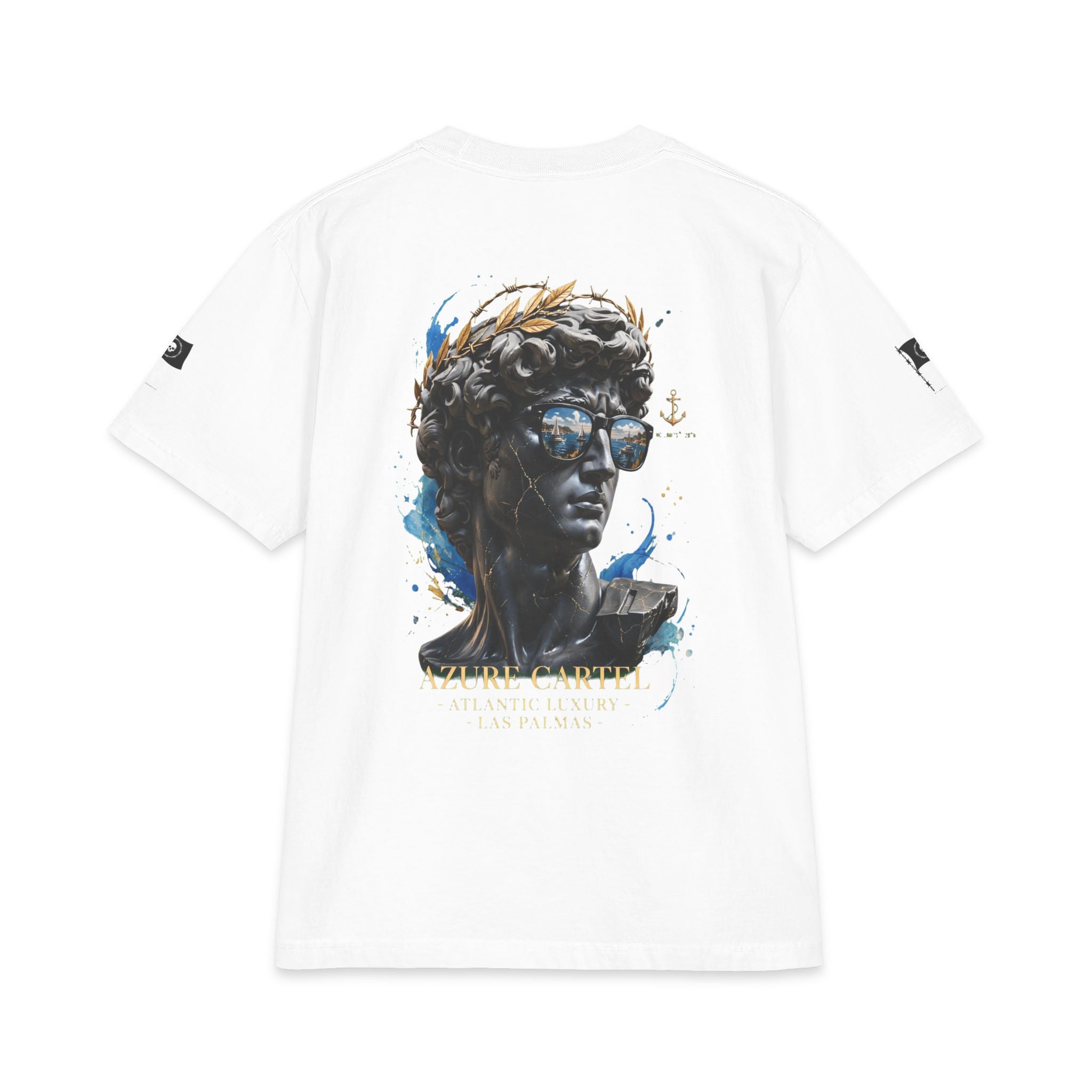 Classical Statue Graphic Tee — 'Sea Captain' David Bust T-Shirt