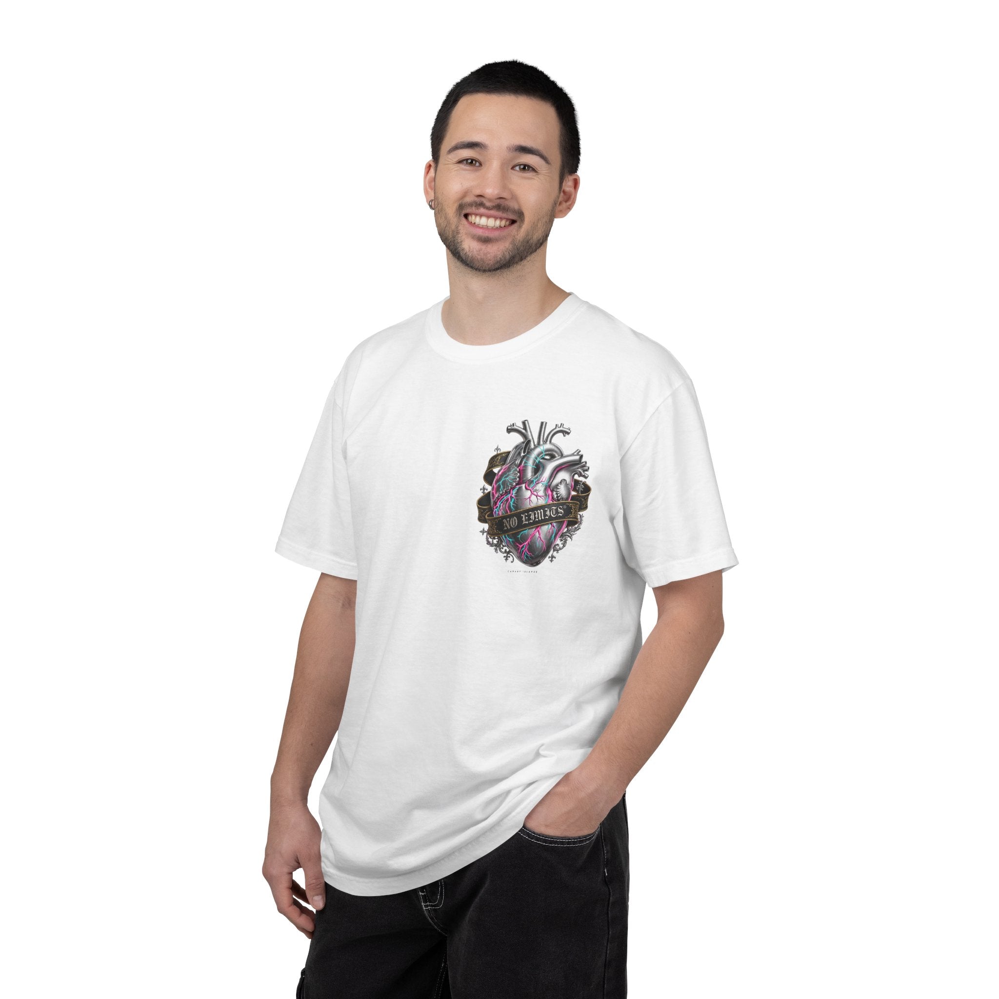 Anatomical Heart Graphic Tee — 'No Lovers' Vintage Tattoo Style T-Shirt