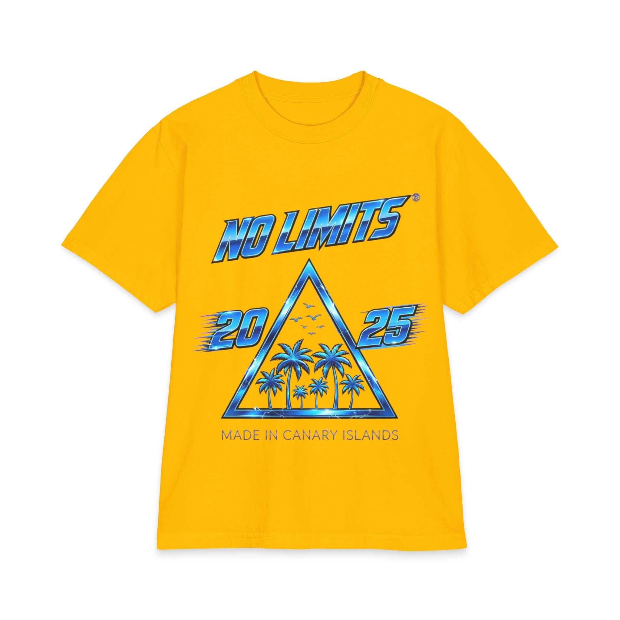 No Limits 2025 Palm Triangle T-Shirt — Made in Canary Islands