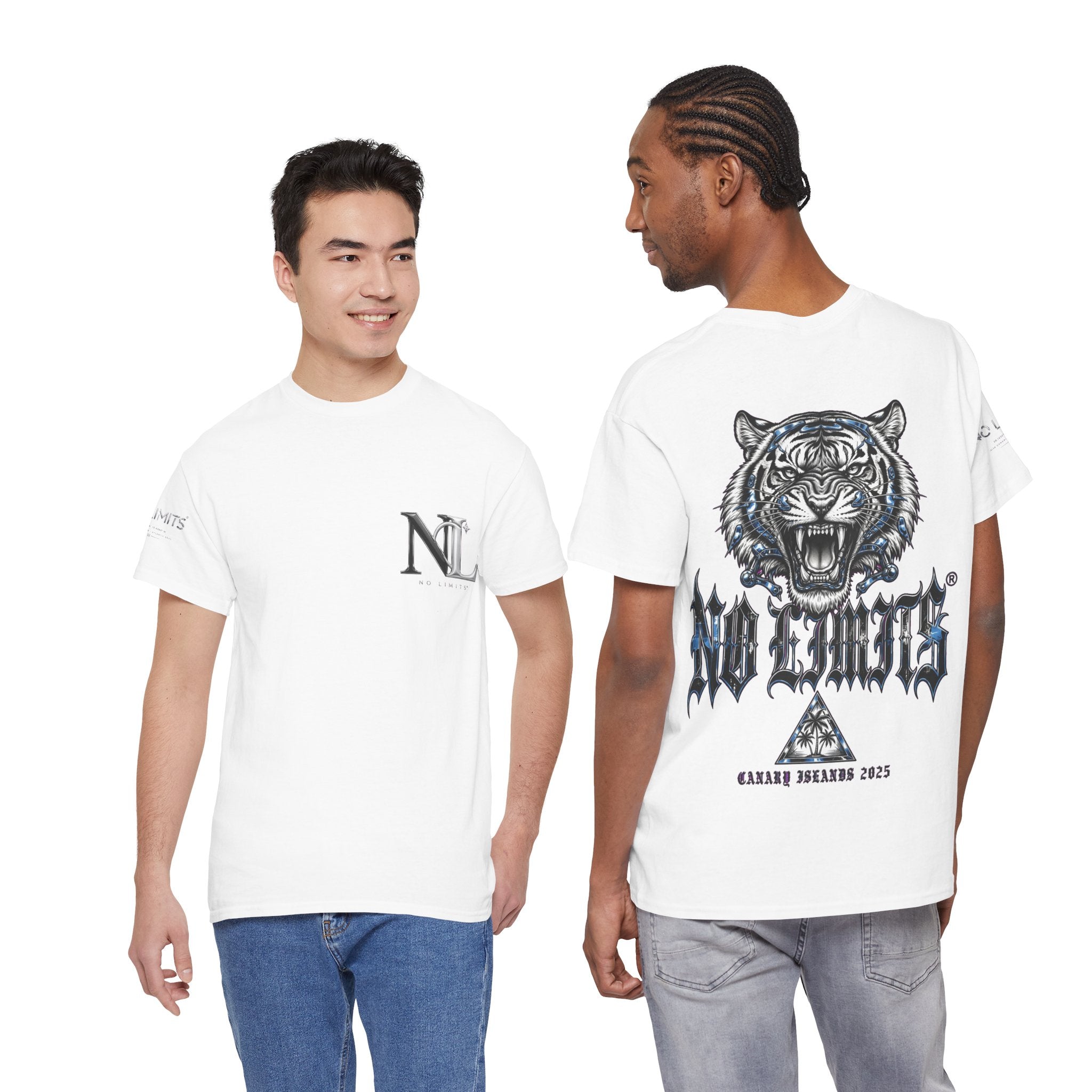Roaring Tiger Graphic Tee — NL Logo Back-Print Streetwear