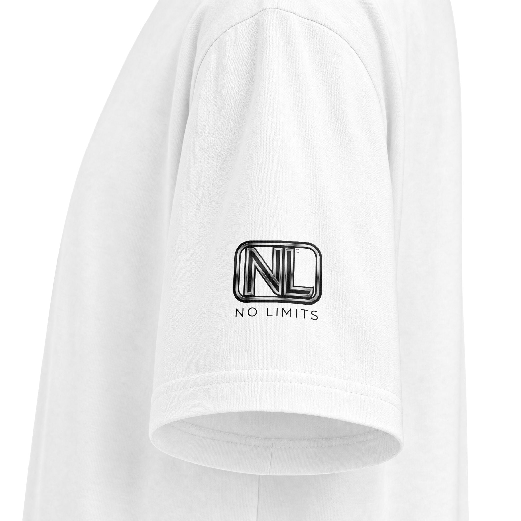 Palm Tree Graphic T-Shirt — 'NO LIMITS' Back Print, Tropical Streetwear Tee