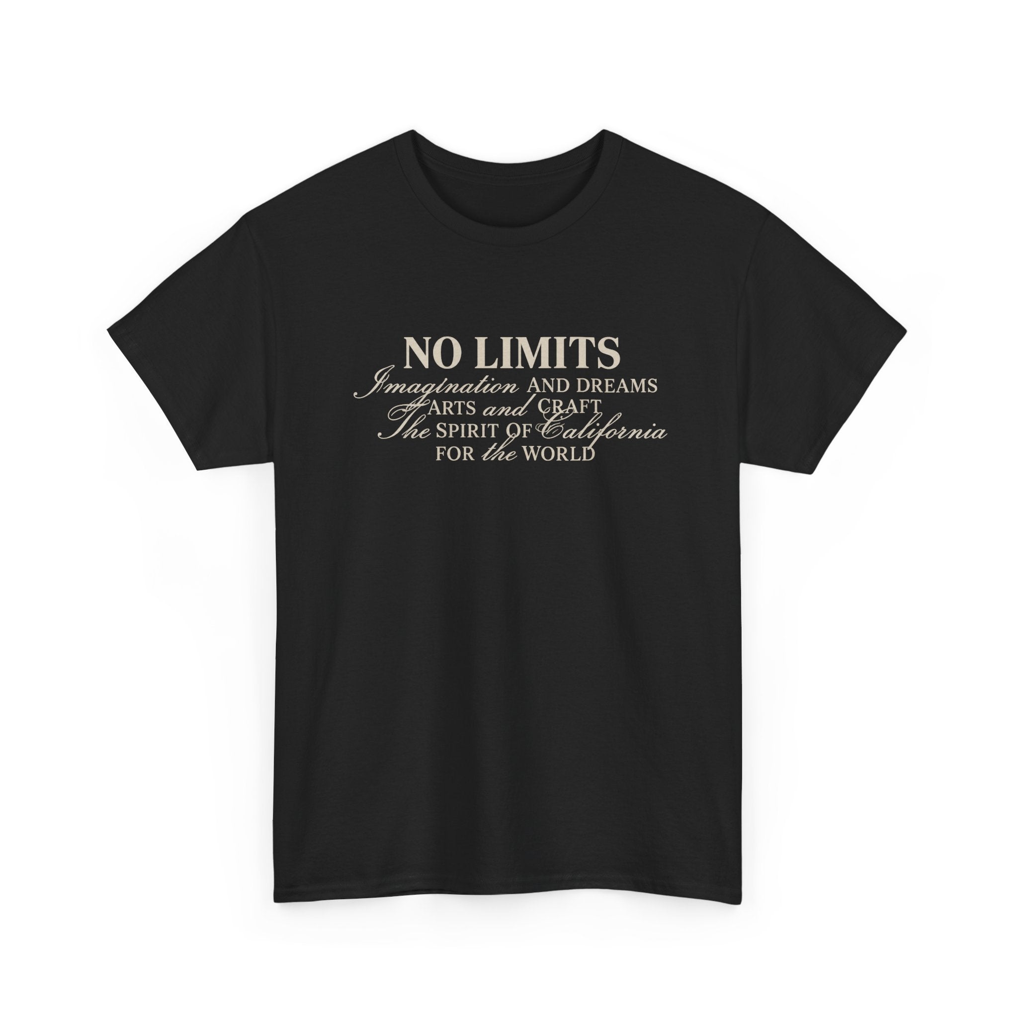 No Limits Inspirational Tee — Minimal Motivational Graphic T-Shirt
