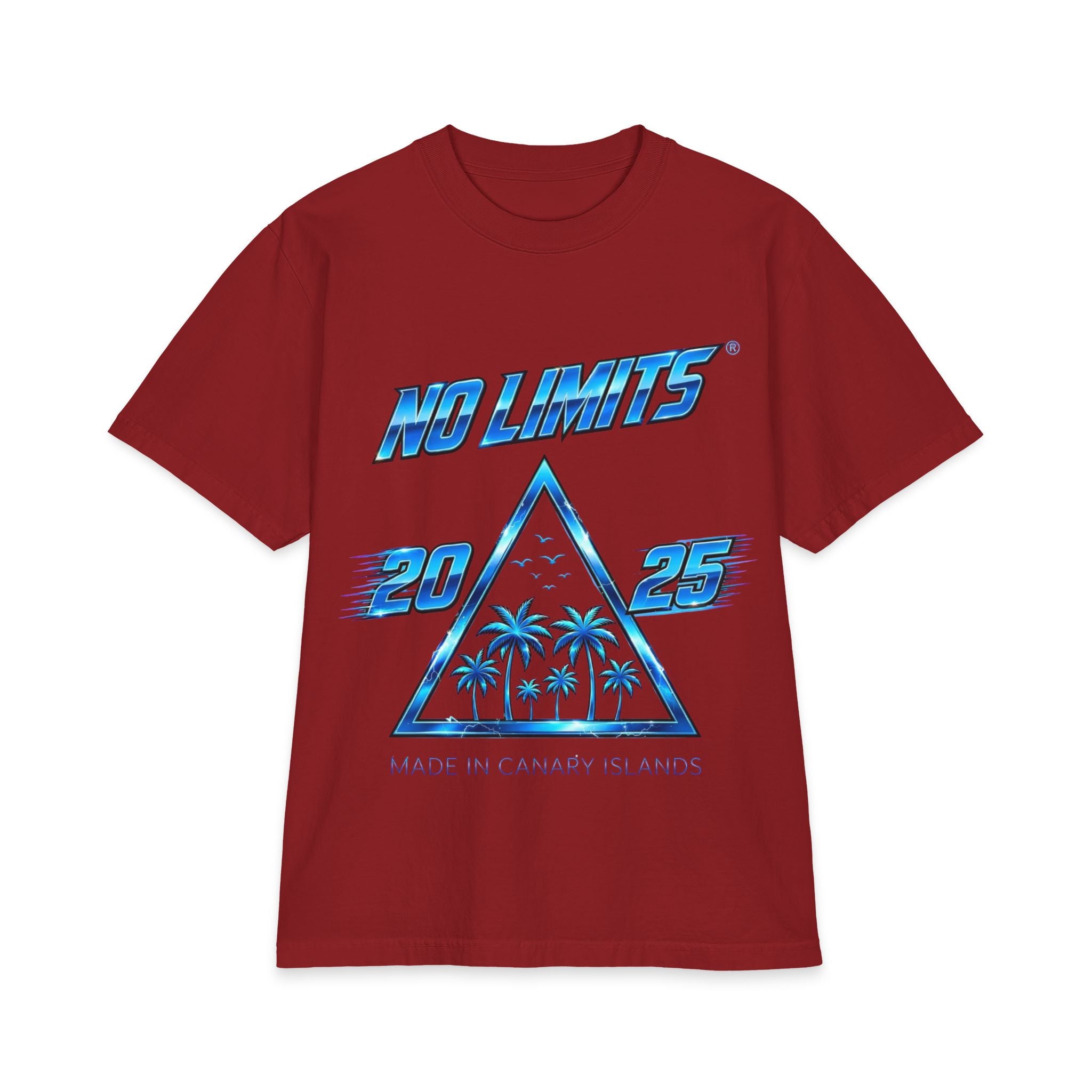 No Limits 2025 Palm Triangle T-Shirt — Made in Canary Islands