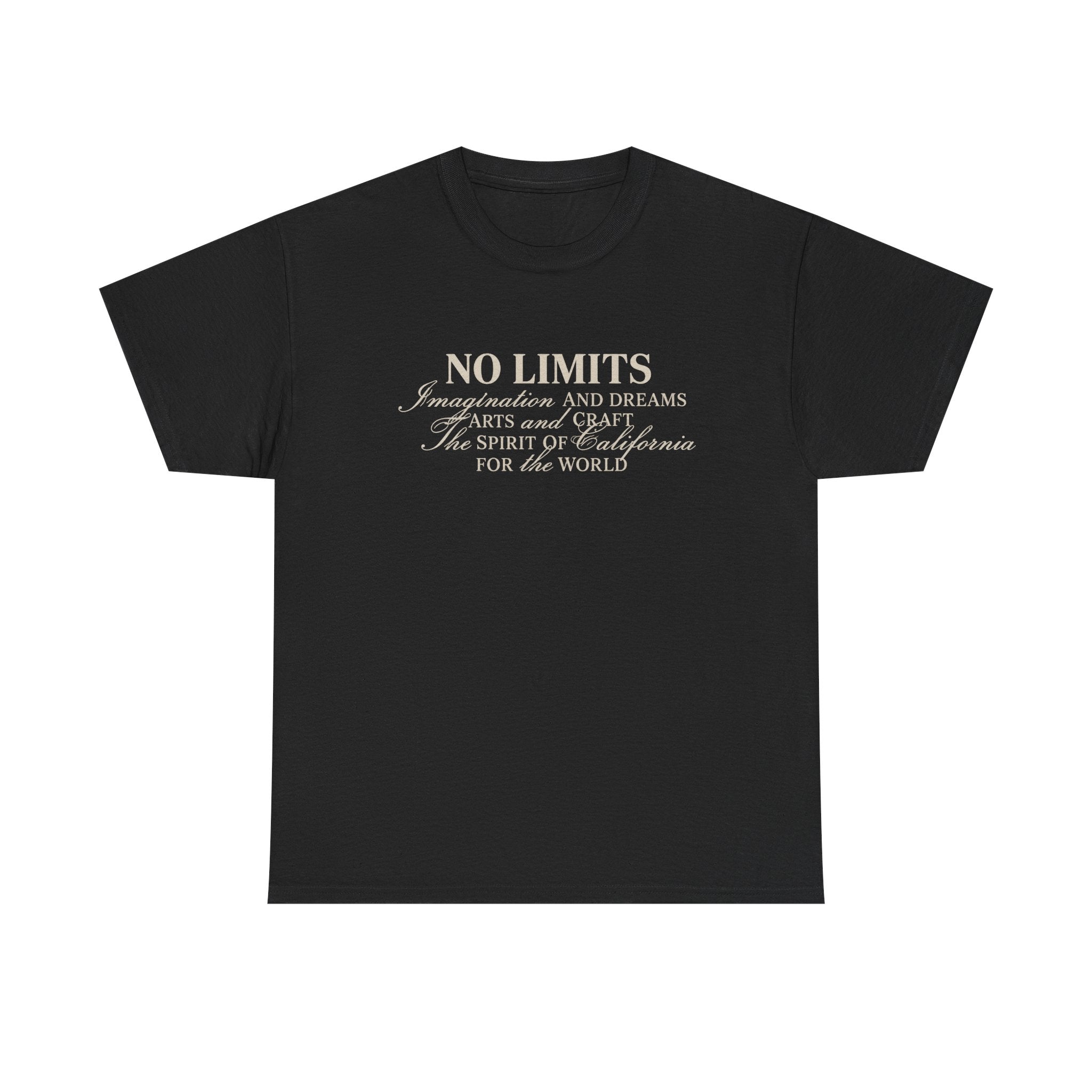 No Limits Inspirational Tee — Minimal Motivational Graphic T-Shirt