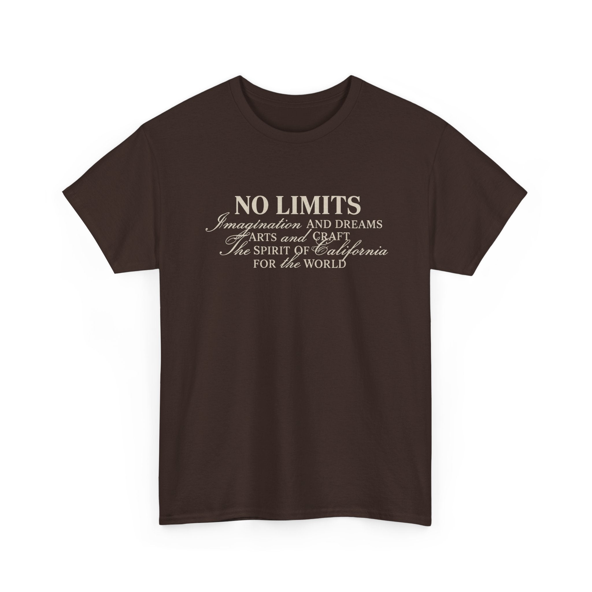 No Limits Inspirational Tee — Minimal Motivational Graphic T-Shirt