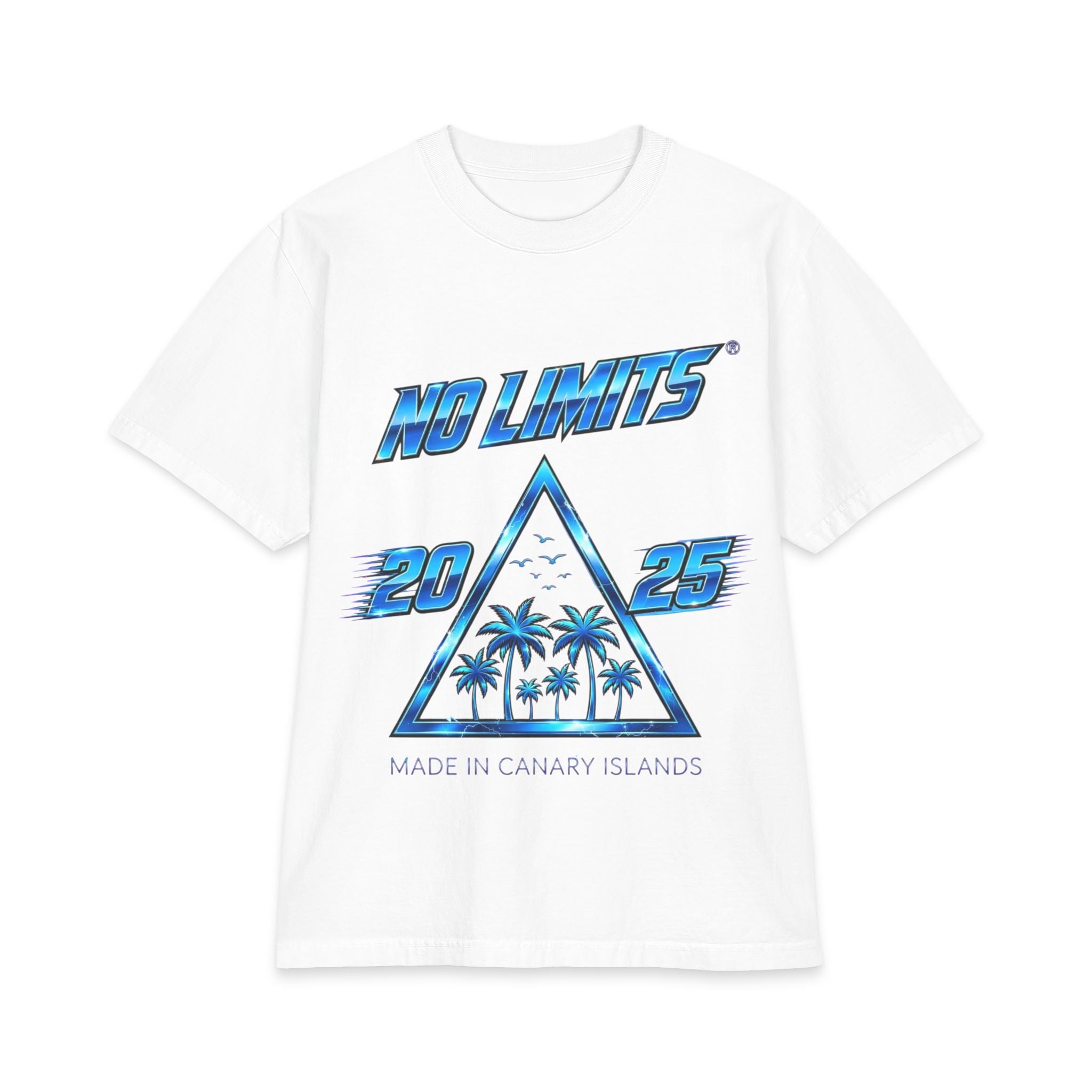 No Limits 2025 Palm Triangle T-Shirt — Made in Canary Islands