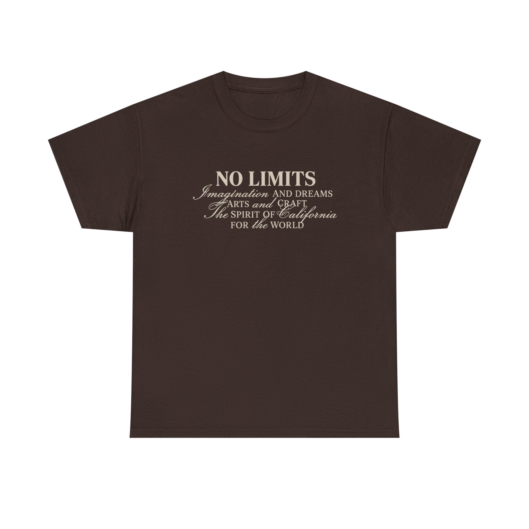 No Limits Inspirational Tee — Minimal Motivational Graphic T-Shirt