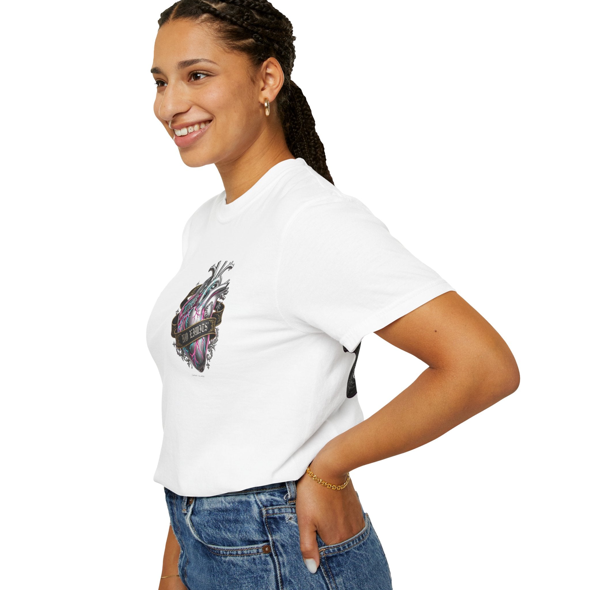 Anatomical Heart Graphic Tee — 'No Lovers' Vintage Tattoo Style T-Shirt