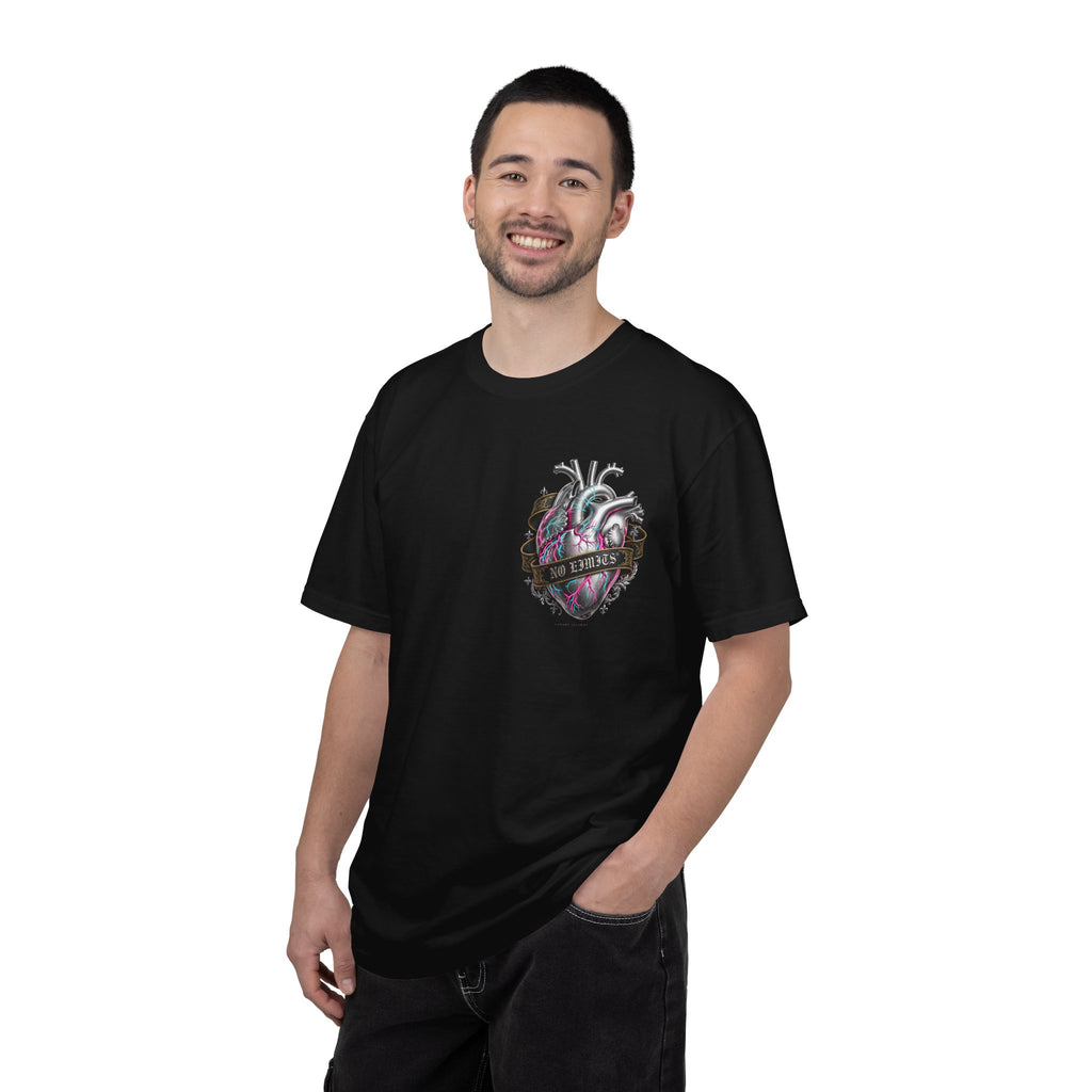 Anatomical Heart Graphic Tee — 'No Lovers' Vintage Tattoo Style T-Shirt